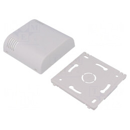 Carcasă montare pe perete ABS albă 80x80x25 mm | Electronic-mag.ro | Componente Electronice
