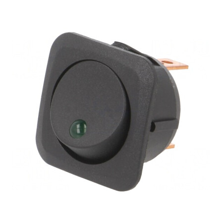 Întrerupător Basculant ON-OFF 25A 12V cu LED Negru | Electronic-mag.ro | Componente Electronice
