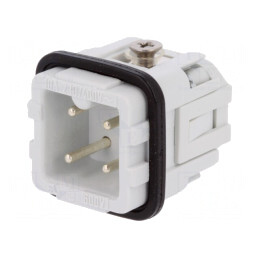Conector HDC cu Inserturi Contact Tată 4P 10A | Electronic-mag.ro | Componente Electronice