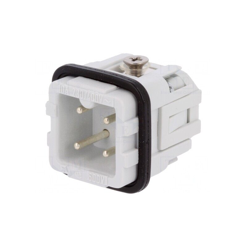 Conector HDC cu Inserturi Contact Tată 4P 10A | Electronic-mag.ro | Componente Electronice