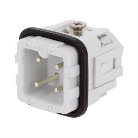 Conector HDC cu Inserturi Contact Tată 4P 10A | Electronic-mag.ro | Componente Electronice