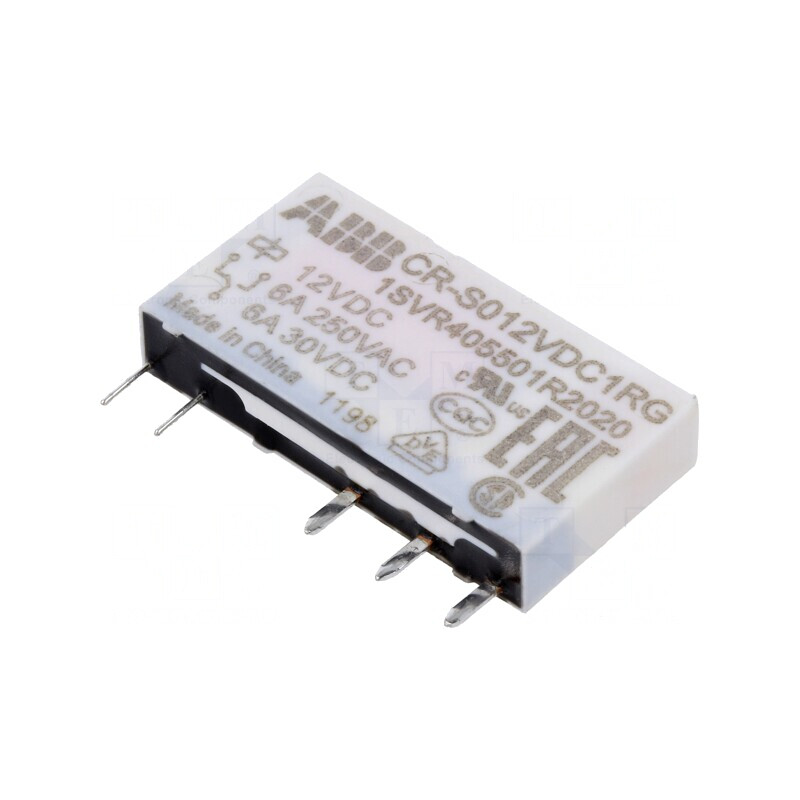 Releu Miniatură SPDT 12VDC cu Soclu THT CR-S | Electronic-mag.ro | Componente Electronice