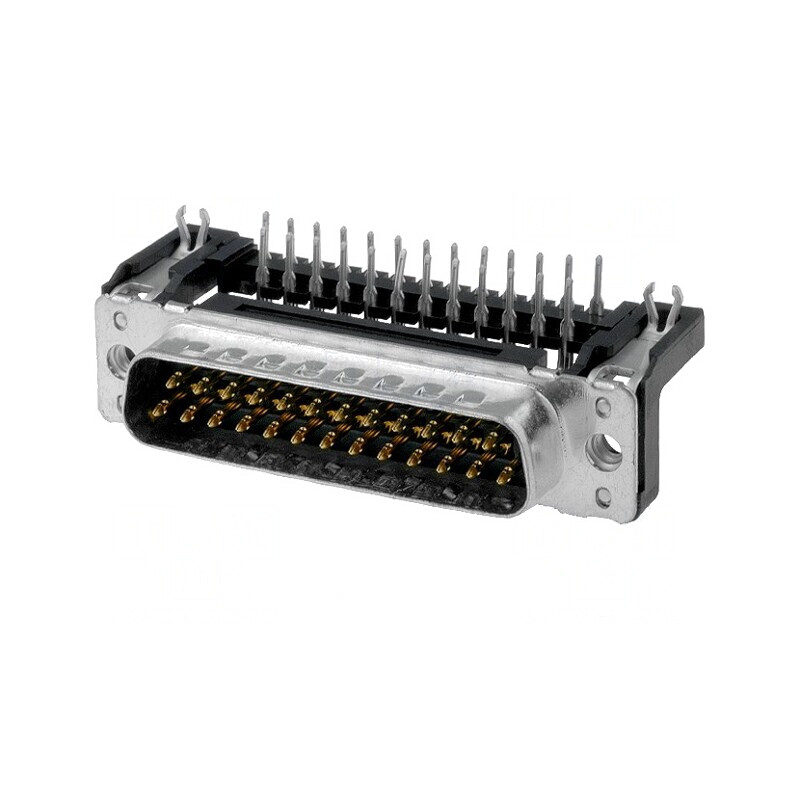 Conector D-Sub 25 pini soclu tată 90° THT UNC 4-40 | Electronic-mag.ro | Componente Electronice