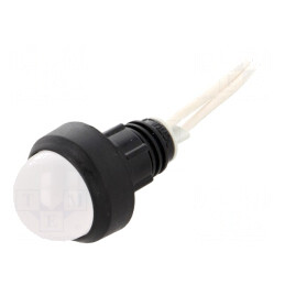 Lampă LED Convex Albă Ø13mm 230VAC IP40 Plastic | Electronic-mag.ro | Componente Electronice