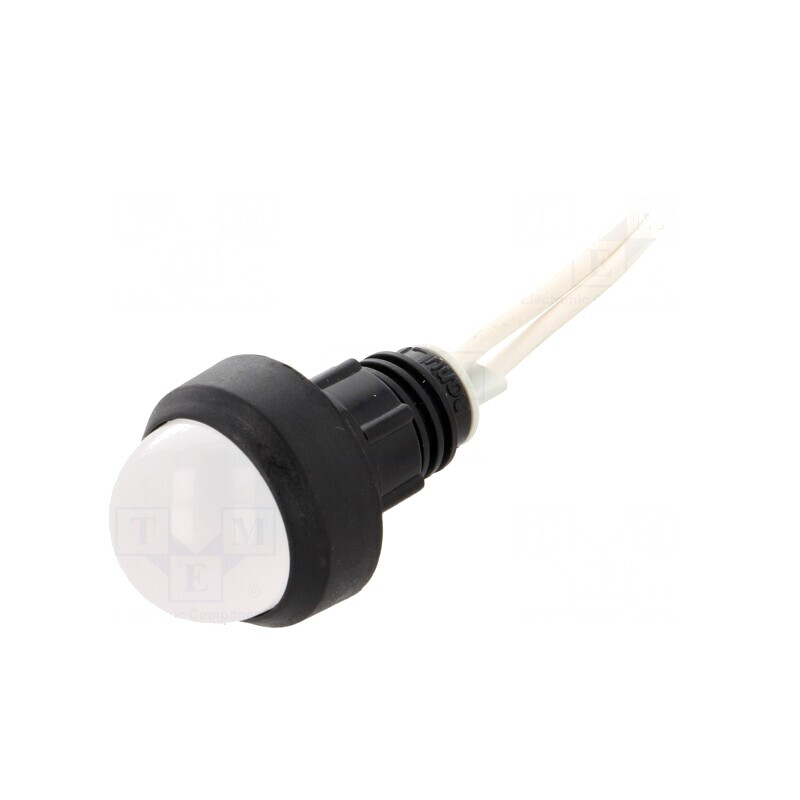 Lampă LED Convex Albă Ø13mm 230VAC IP40 Plastic | Electronic-mag.ro | Componente Electronice