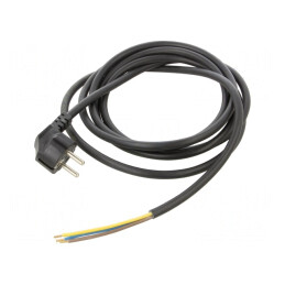 Cablu Electric 3x1,5mm2 3m Cu Ştecăr în Unghi | Electronic-mag.ro | Componente Electronice