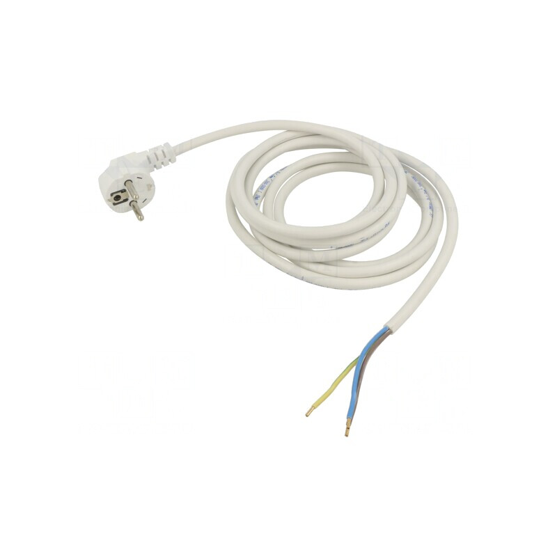 Cablu de Alimentare 3m 3x1,5mm2 cu Ștecăr în Unghi | Electronic-mag.ro | Componente Electronice