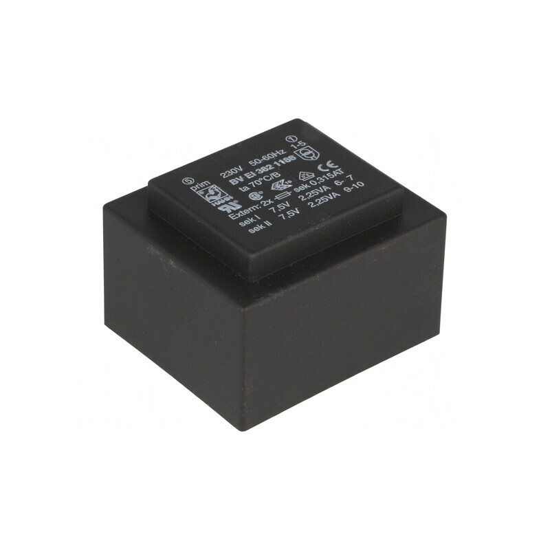 Transformator încapsulat 4,5VA 230VAC 7,5V 300mA | Electronic-mag.ro | Componente Electronice Transformator încapsulat 4,5VA 230VAC 7,5V 300mA | Electronic-mag.ro | Componente Electronice