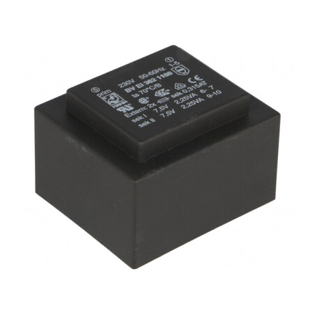 Transformator încapsulat 4,5VA 230VAC 7,5V 300mA | Electronic-mag.ro | Componente Electronice