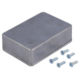 Carcasă Universală Aluminiu 1550 IP54 55x80x25mm | Electronic-mag.ro | Componente Electronice