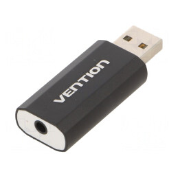 Card Audio USB pentru PC - Negru, Jack 3.5mm | Electronic-mag.ro | Componente Electronice