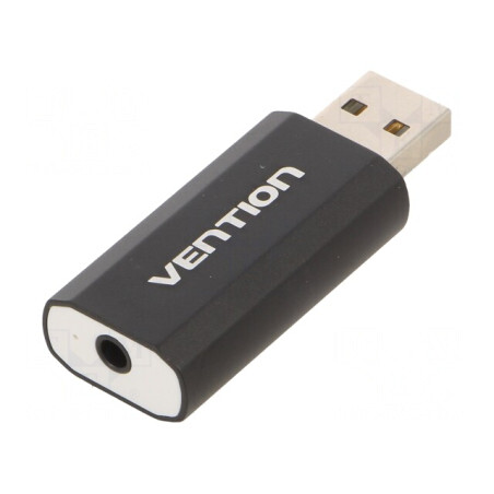 Card Audio USB pentru PC - Negru, Jack 3.5mm | Electronic-mag.ro | Componente Electronice