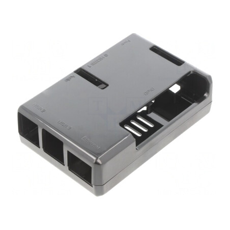 Carcasă pentru Raspberry Pi 4 B ABS Neagră 60mm | Electronic-mag.ro | Componente Electronice