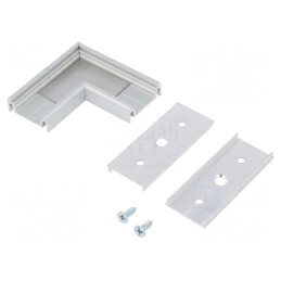 Conector 90° Argintiu Aluminiu Anodat SURFACE14 | Electronic-mag.ro | Componente Electronice