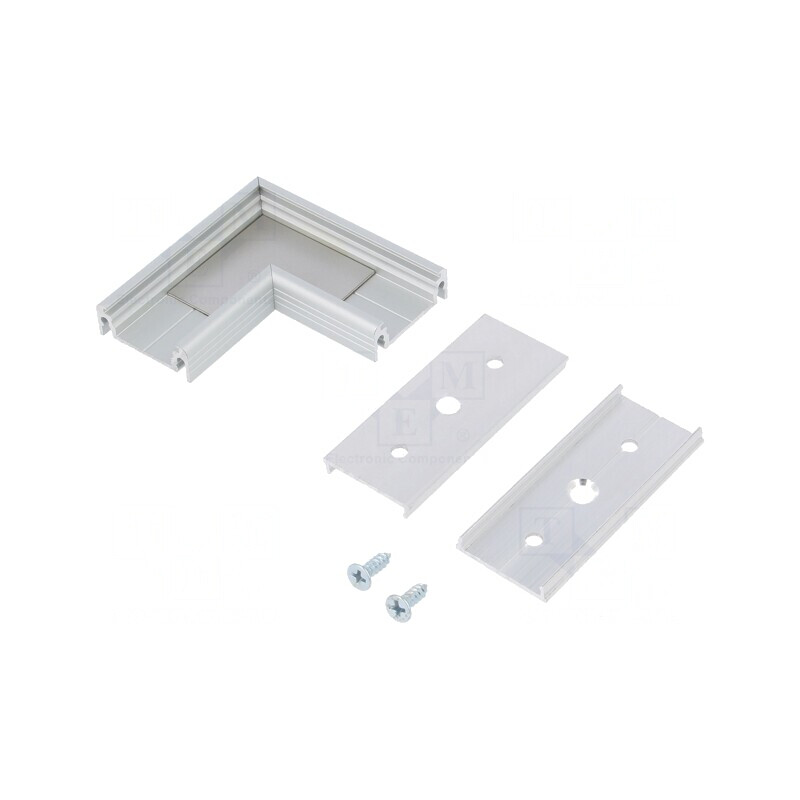 Conector 90° Argintiu Aluminiu Anodat SURFACE14 | Electronic-mag.ro | Componente Electronice