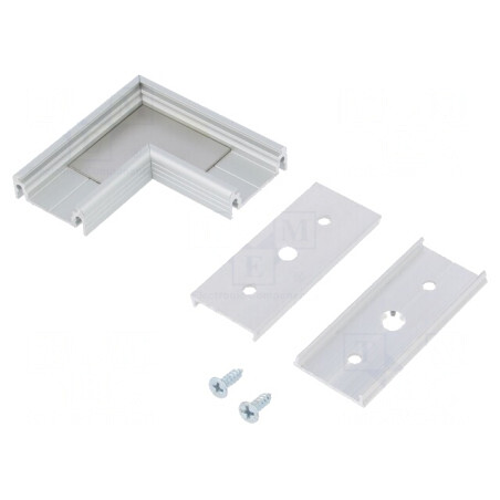 Conector 90° Argintiu Aluminiu Anodat SURFACE14 | Electronic-mag.ro | Componente Electronice