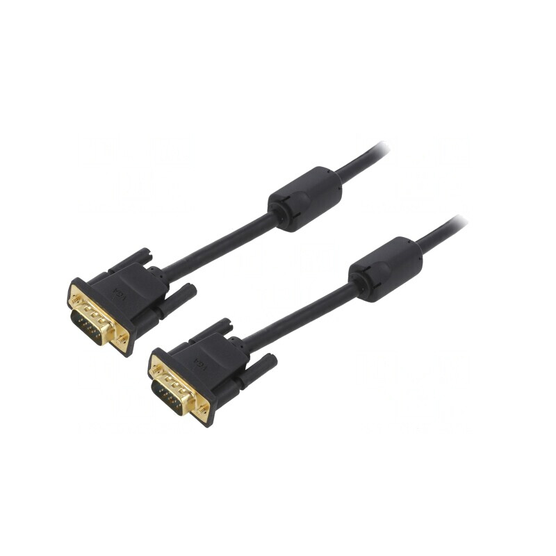Cablu D-Sub 15 pini HD Negru 3m | Electronic-mag.ro | Componente Electronice