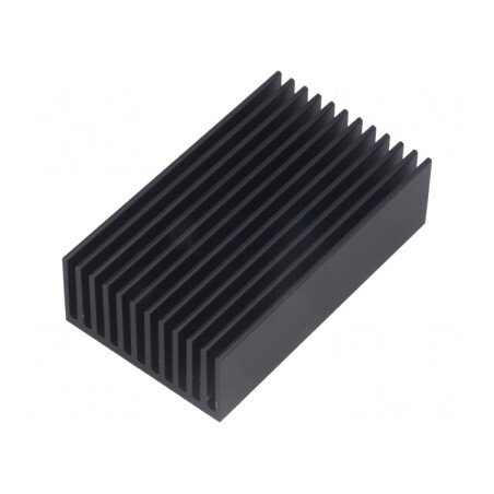 Radiator extrudat cu aripioare negru 75x45x22mm | Electronic-mag.ro | Componente Electronice