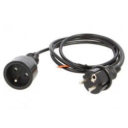 Prelungitor Alimentare 1.5m 10A Negru | Electronic-mag.ro | Componente Electronice