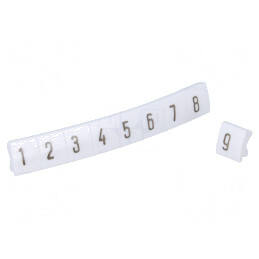 Etichete albe 5mm numerotate 1-10 cu împingere 250 buc. | Electronic-mag.ro | Componente Electronice