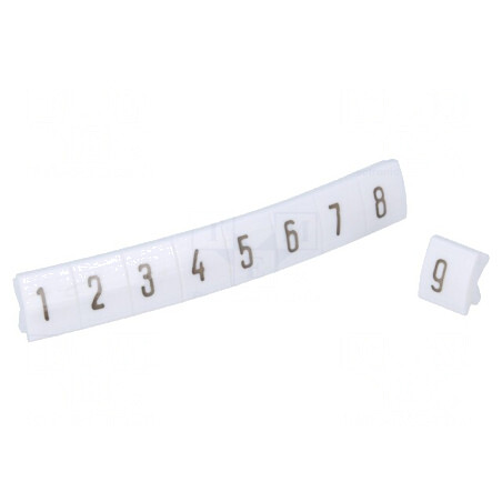 Etichete albe 5mm numerotate 1-10 cu împingere 250 buc. | Electronic-mag.ro | Componente Electronice