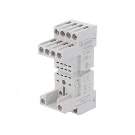 Stativ PIN 14 10A 250VAC pentru Șină DIN HR60 | Electronic-mag.ro | Componente Electronice