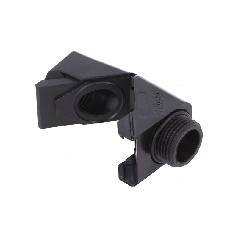 Conector Unghiular M20 IP68 Poliamidă Neagră | Electronic-mag.ro | Componente Electronice