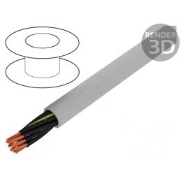 Cablu Neecranat JZ-500-PUR 12G0,75mm2 Gri 300V/500V | Electronic-mag.ro | Componente Electronice