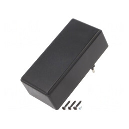 Carcasă Alimentator ABS Neagră 120x56x42mm | Electronic-mag.ro | Componente Electronice