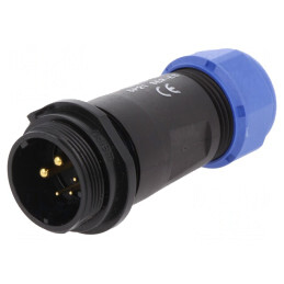 Mufă SP21 Tată 5 PIN IP68 7-12mm 5A 30A Lipire Cabluri | Electronic-mag.ro | Componente Electronice