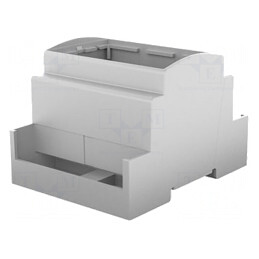 Carcasă pentru șină DIN 90x71x62mm gri 4 module | Electronic-mag.ro | Componente Electronice