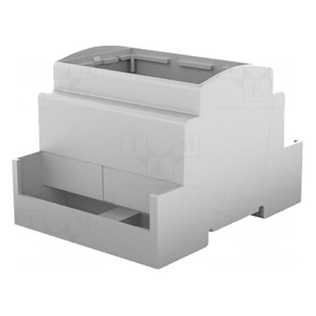 Carcasă pentru șină DIN 90x71x62mm gri 4 module | Electronic-mag.ro | Componente Electronice