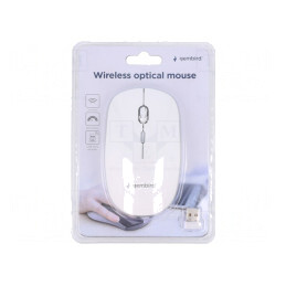 Mouse optic wireless alb USB 10m 4 butoane | Electronic-mag.ro | Componente Electronice