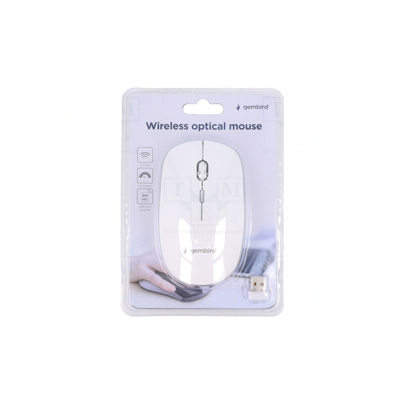 Mouse optic wireless alb USB 10m 4 butoane | Electronic-mag.ro | Componente Electronice