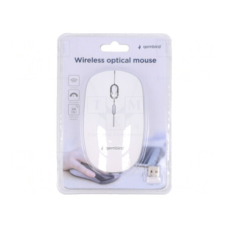Mouse optic wireless alb USB 10m 4 butoane | Electronic-mag.ro | Componente Electronice