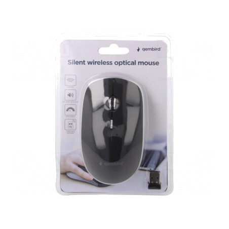 Mouse Optic Negru Wireless USB 4 Butoane 10m | Electronic-mag.ro | Componente Electronice
