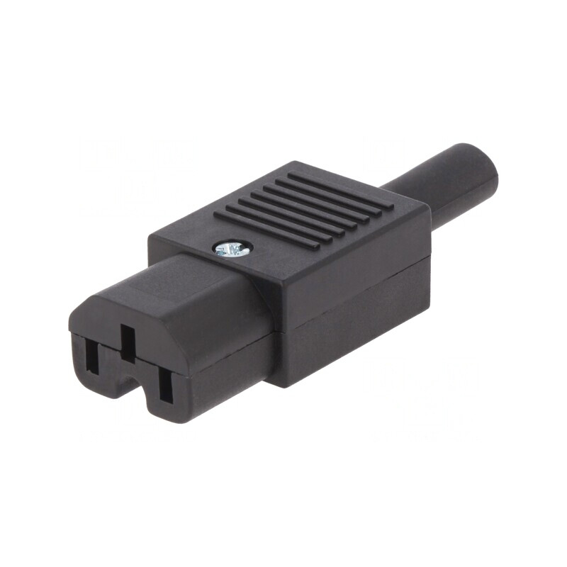 Conector Alimentare AC Mufă Mamă 10A 250V IEC 60320 Drept | Electronic-mag.ro | Componente Electronice