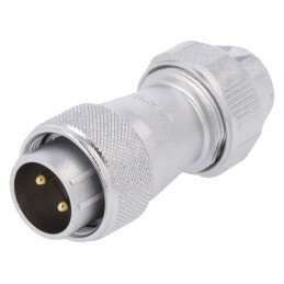 Mufă Tată WF20 2 PIN IP67 25A 500V Lipire Pe Cablu | Electronic-mag.ro | Componente Electronice