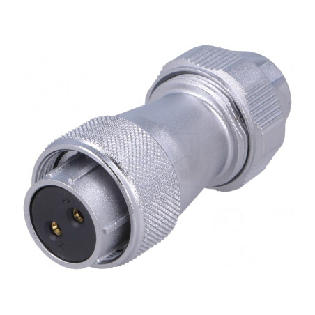 Mufă WF20 mamă 2 pini IP67 25A 500V pentru cablu | Electronic-mag.ro | Componente Electronice