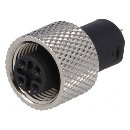 Conector M12 4-pin pentru masă 125V 10A | Electronic-mag.ro | Componente Electronice