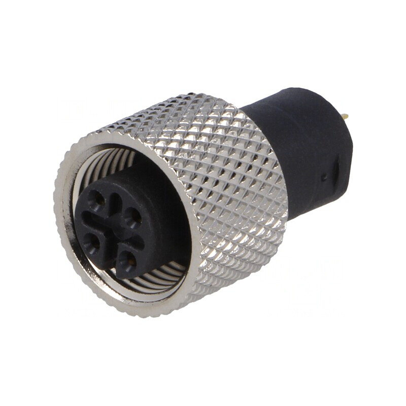 Conector M12 4-pin pentru masă 125V 10A | Electronic-mag.ro | Componente Electronice
