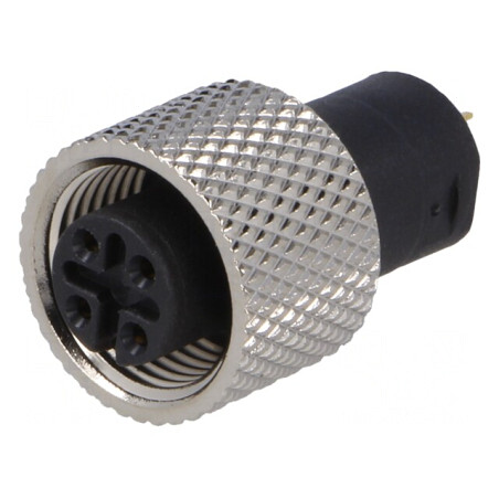 Conector M12 4-pin pentru masă 125V 10A | Electronic-mag.ro | Componente Electronice