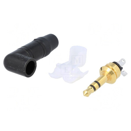 Mufă Jack 3,5mm Stereo cu Manson Unghi 90° | Electronic-mag.ro | Componente Electronice