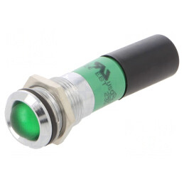 Lampă de control LED verde 230V Ø14mm | Electronic-mag.ro | Componente Electronice