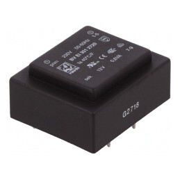 Transformator Încapsulat 0,6VA 230VAC 12V 50mA PCB | Electronic-mag.ro | Componente Electronice