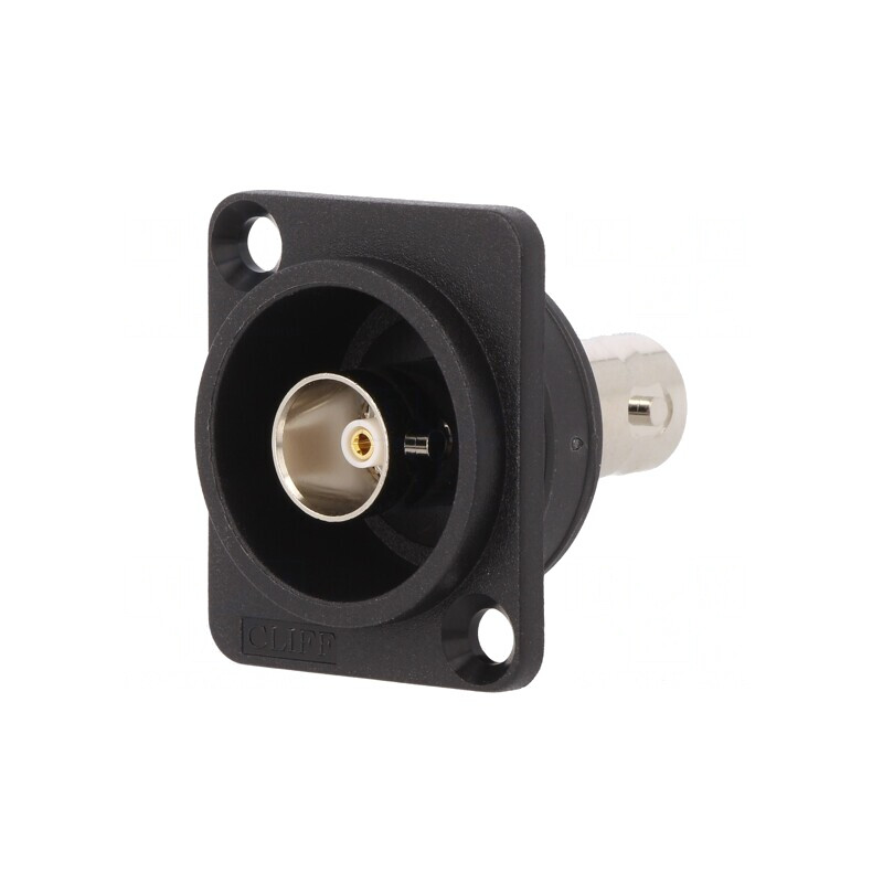 Adaptor BNC Soclu 75Ω Negru Plastic | Electronic-mag.ro | Componente Electronice