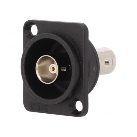 Adaptor BNC Soclu 75Ω Negru Plastic | Electronic-mag.ro | Componente Electronice