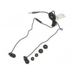 Căști In-Ear cu Microfon Negru Jack 3.5mm 1.2m 32Ω | Electronic-mag.ro | Componente Electronice