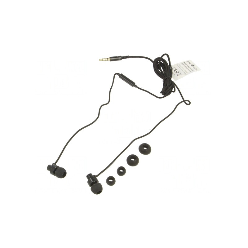 Căști In-Ear cu Microfon Negru Jack 3.5mm 1.2m 32Ω | Electronic-mag.ro | Componente Electronice