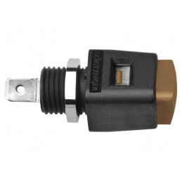 Clemă de laborator maro 70VDC 16A | Electronic-mag.ro | Componente Electronice